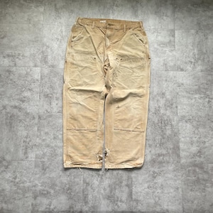 メキシコ製 ブラウン ダブルニー Carhartt B136 BRN 36×30