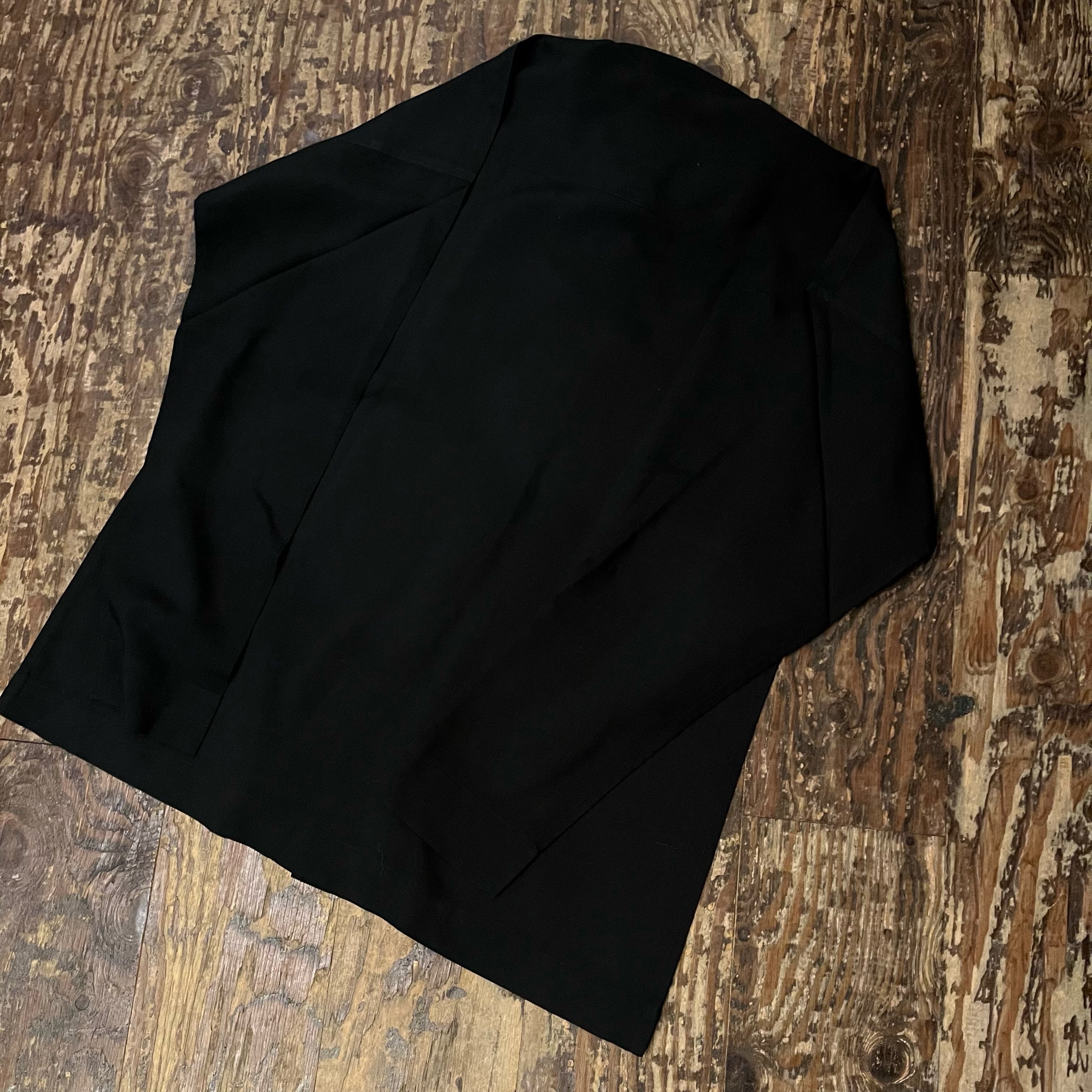 HOMME PLISSE PRESS SHIRT バンドカラーシャツ 黒