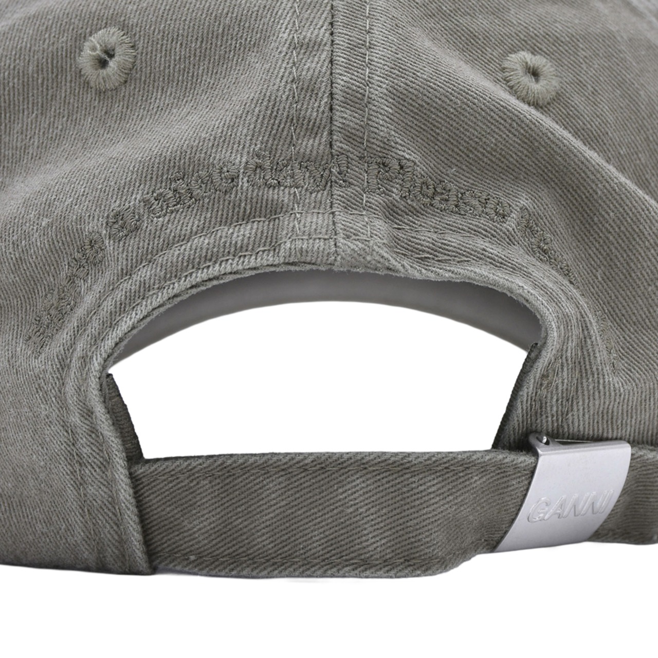 【GANNI】Washed Cotton Canvas Cap Emb - 11