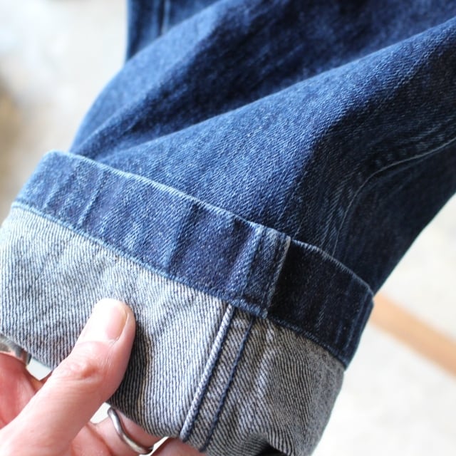 Upscape Audience 青耳セルビッジデニムベイカーパンツ （Indigo wash
