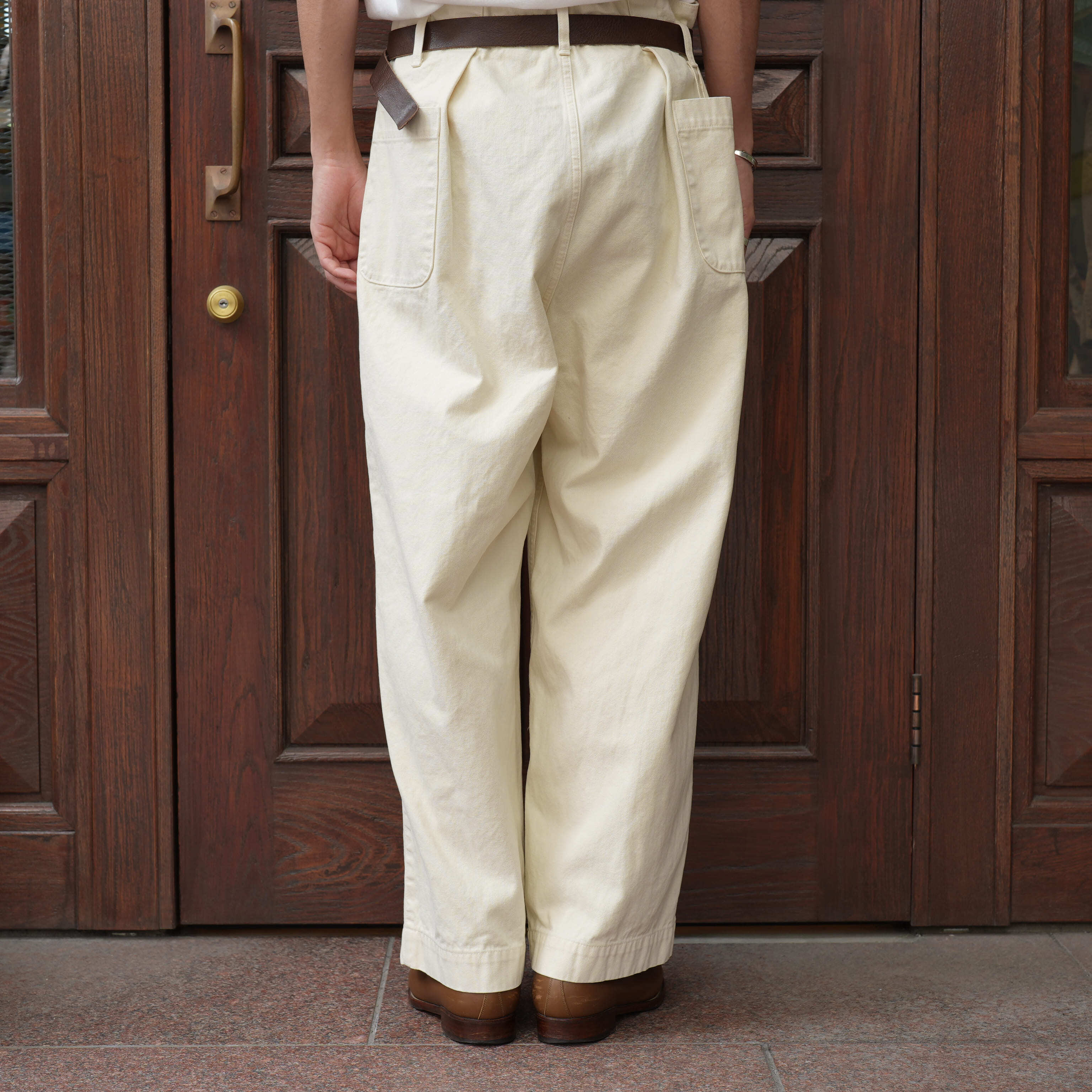 パンツ 26SS Gurank CH belted work pants 32 Gurank CH belted work pants - OW - PURAS