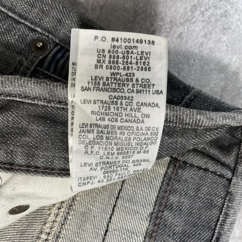 【W30 L30】 usa levi's 先染ブラック リーバイス 569 詳細写真8