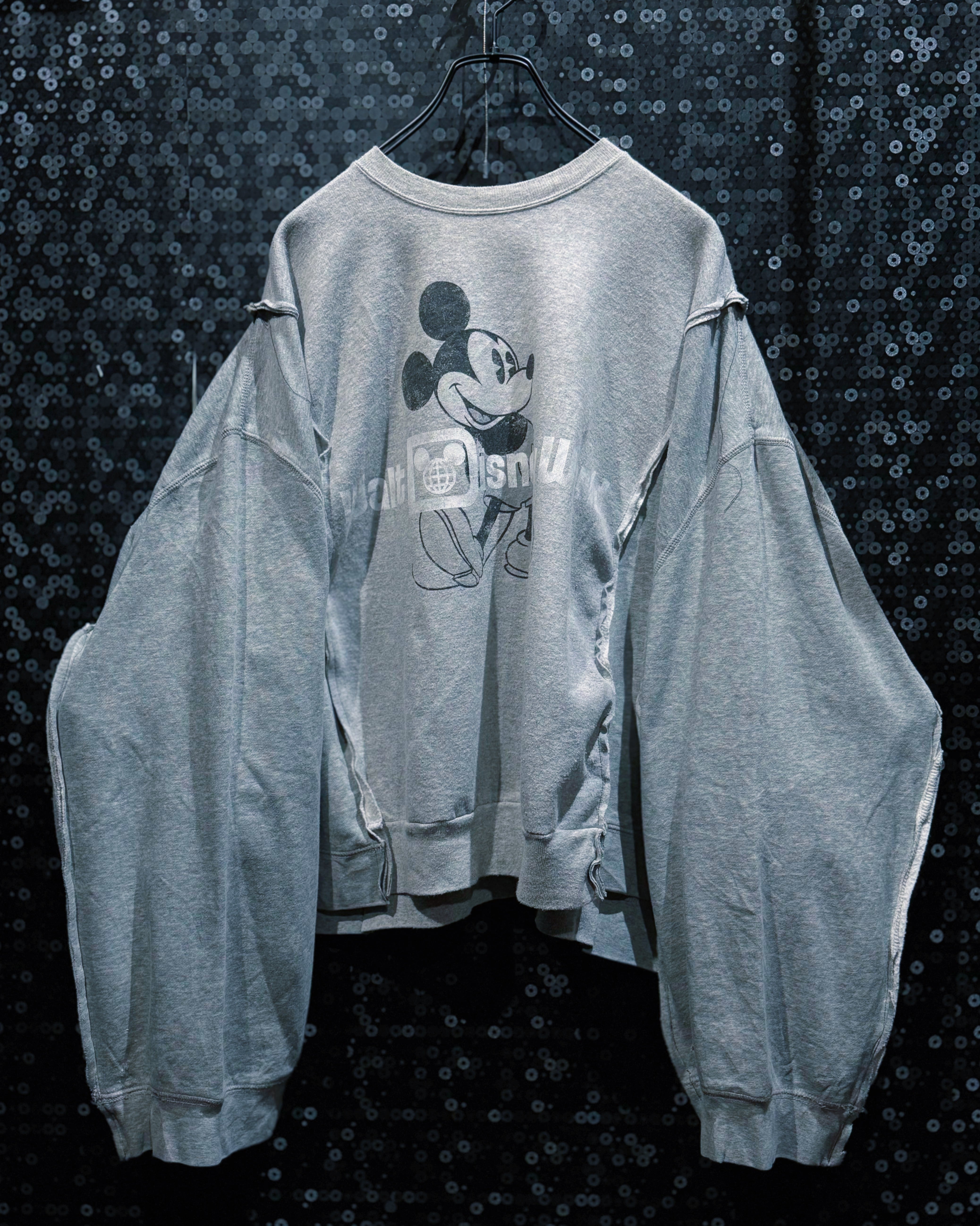 【ÆIEM】“再倖築”vintage Docking Sweat Poncho “Expanded Mickey”