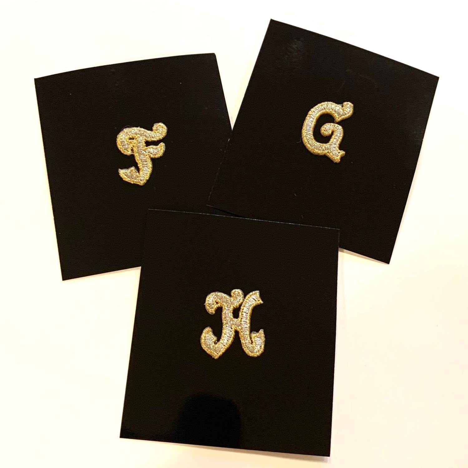 アルファベットワッペン（ゴールド） | Dua-アクセサリーパーツショップ