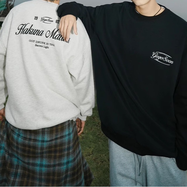 胸ロゴバックプリントスウェット　1048