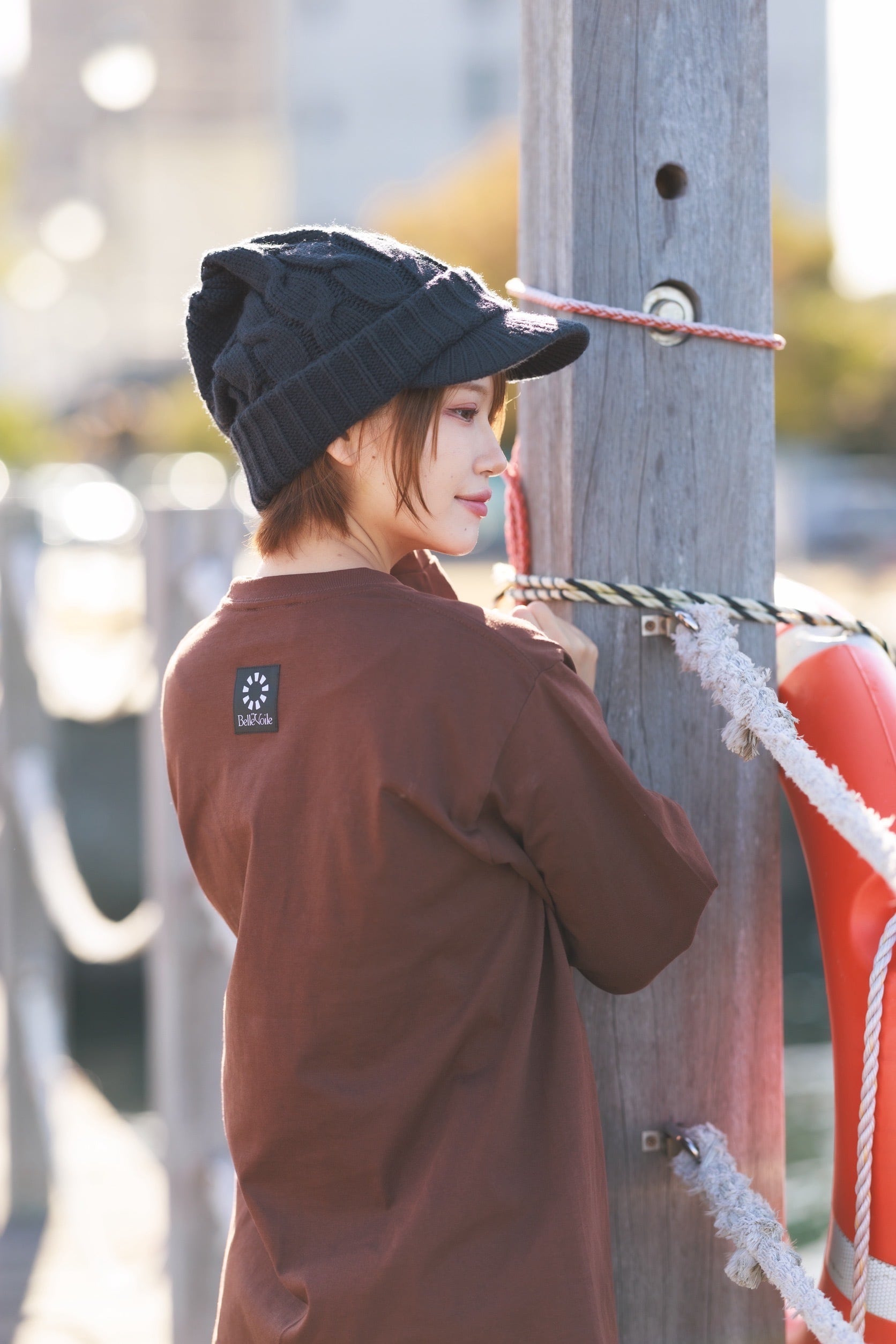 ツバ付きニットキャップ | Belle