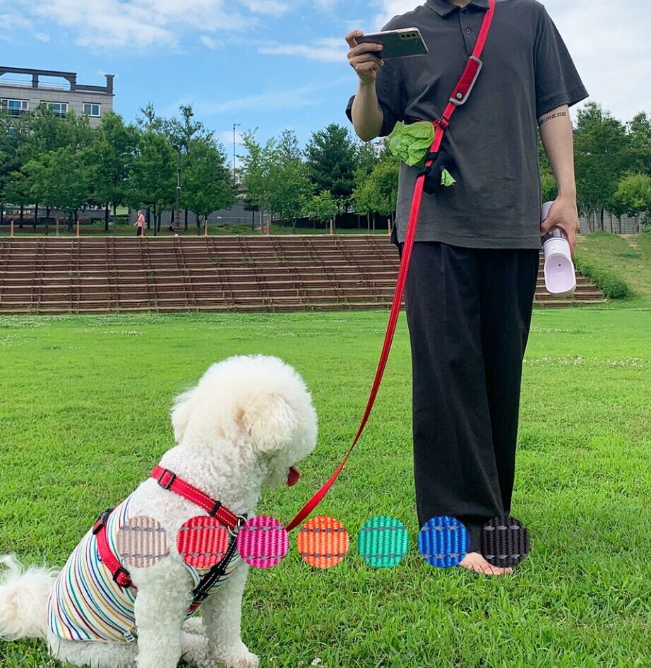 予約【mungtem】ステッチが光る！HandsFree Leash《7Color》