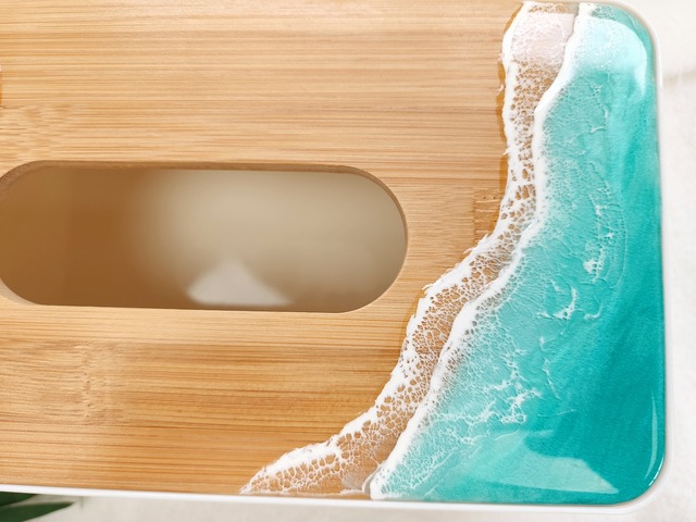 134.オーシャンレジンアート ティッシュBOX