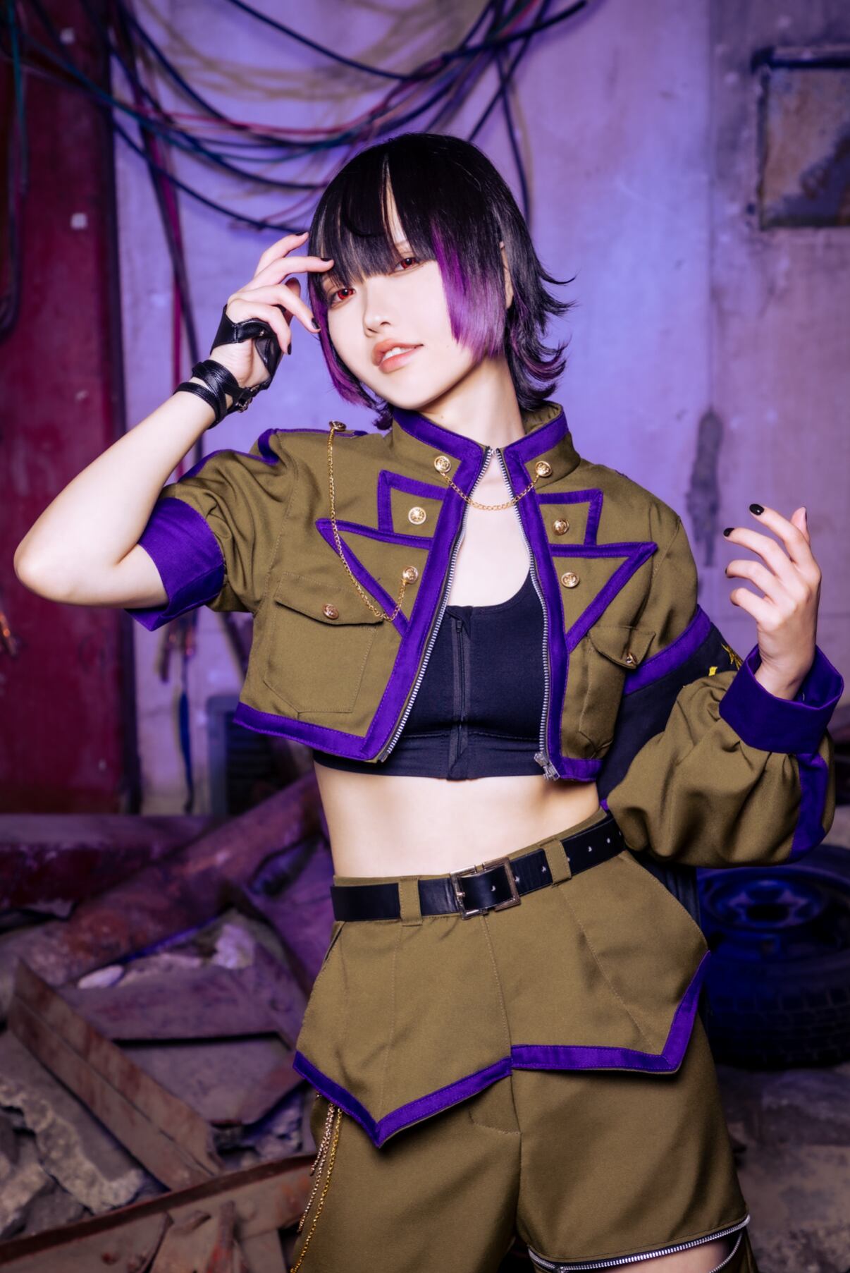 K934 VOCALOID ボーカロイド GUMI グミ ポーカーフェイス 風 衣装+