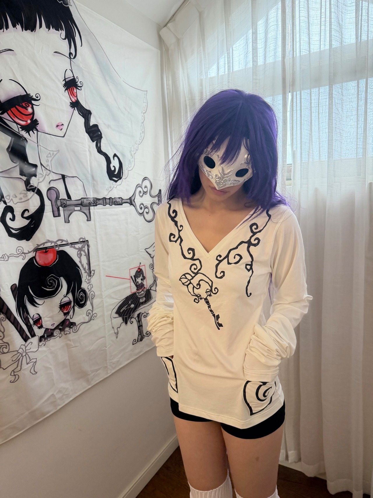 【Vestige】Key Glitter Long Tee