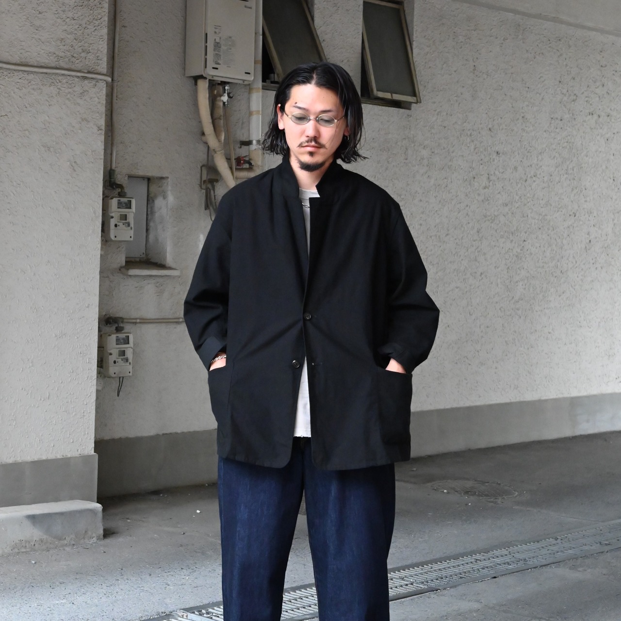 ANACHRONORM(アナクロノーム）WIDE 5P DENIM PANTSコーディネート