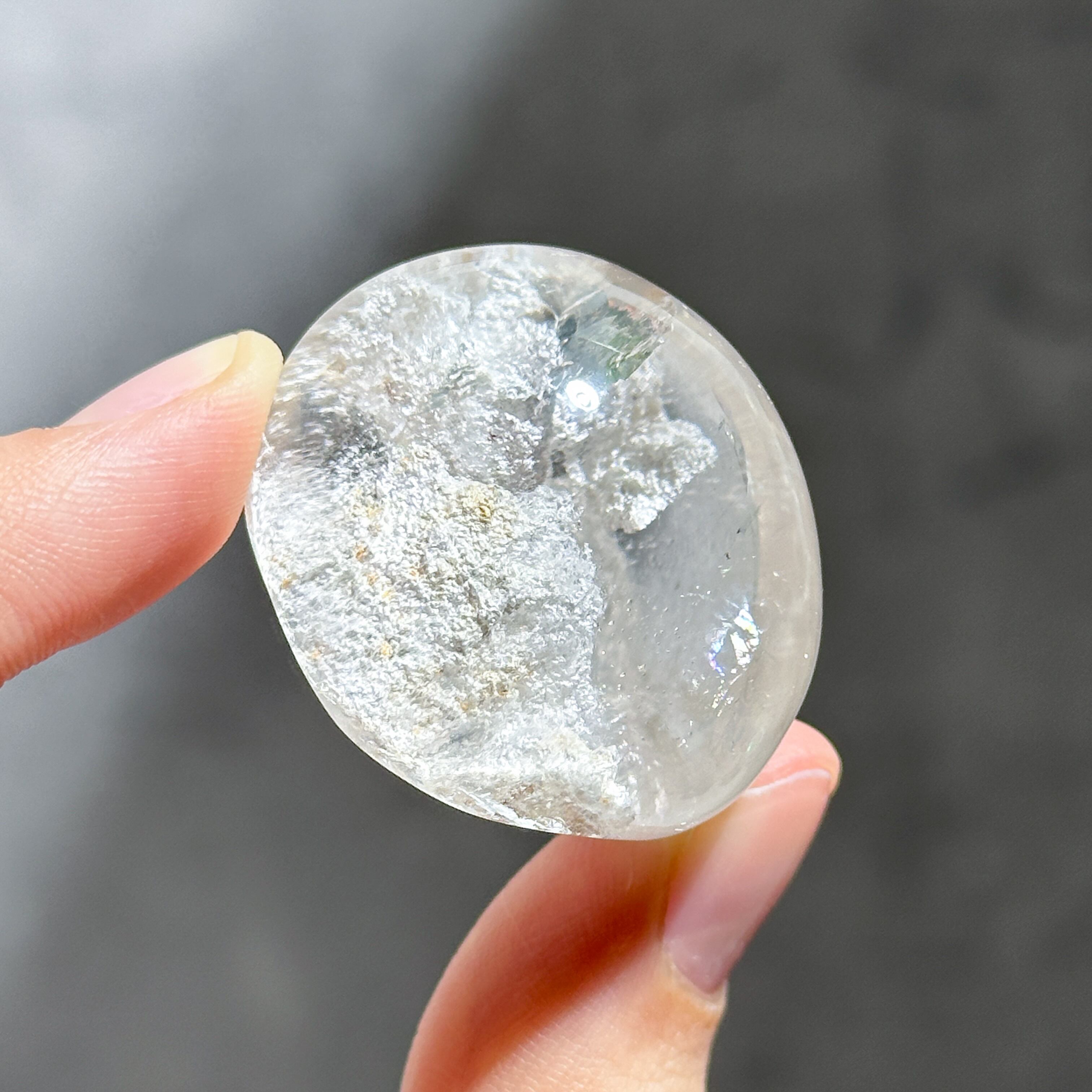 ミナスジェライス産ガーデンクォーツ レンズ02◇Garden Quartz◇天然石・鉱物・パワーストーン