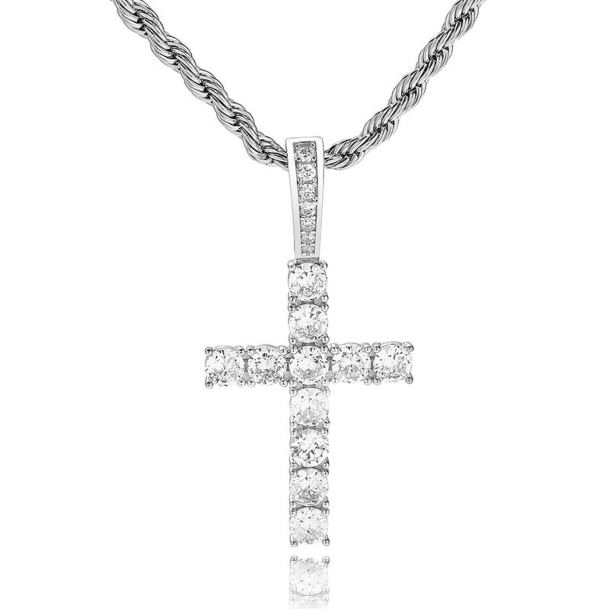 Iced Out Cross Necklace | Glitter