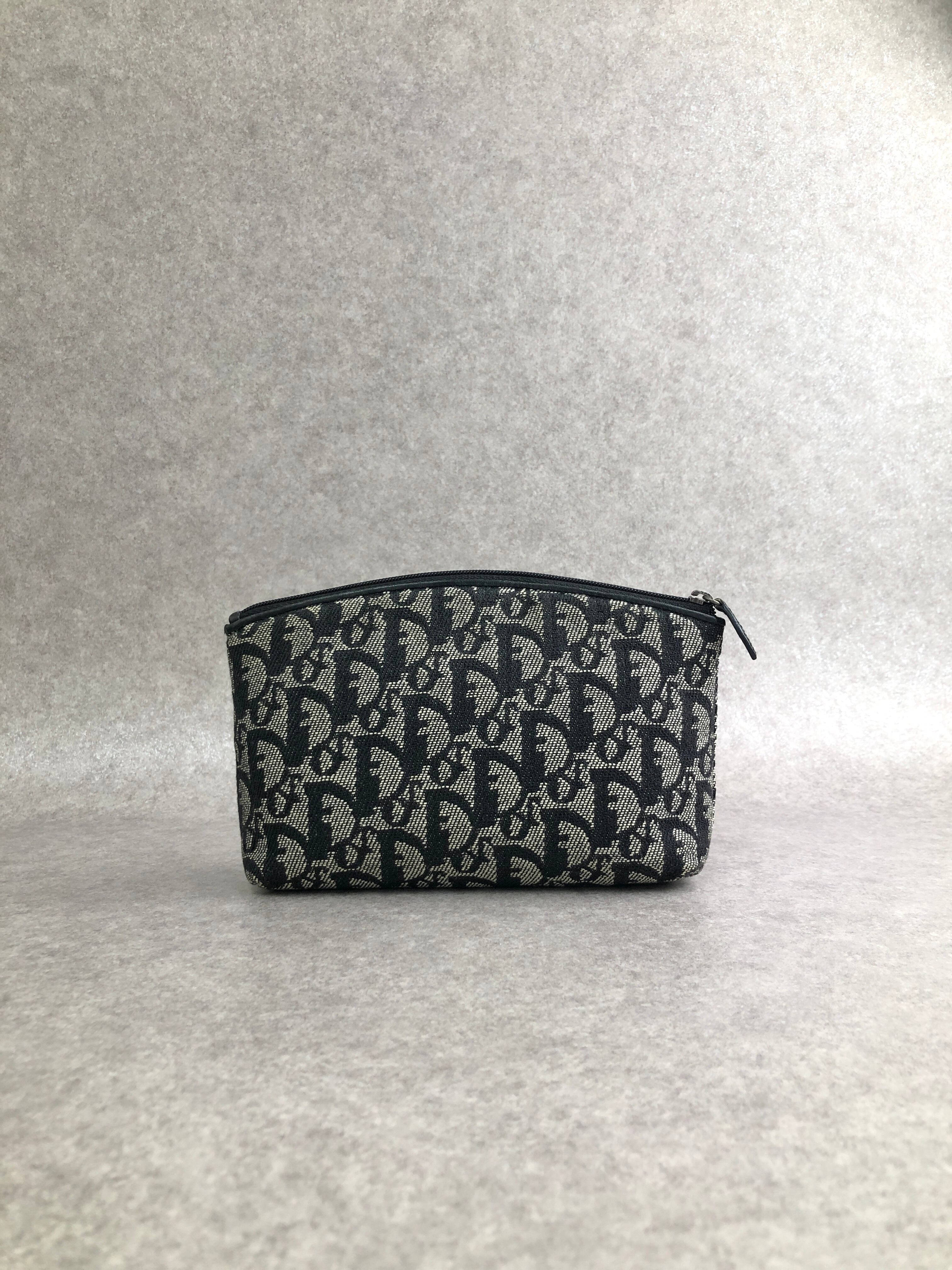 y*︎様 美品✨️　クリスチャンディオール サドルポーチ トロッター ジャガード Christian Dior クリスチャン ディオール トロッター ポーチ ネイビー
