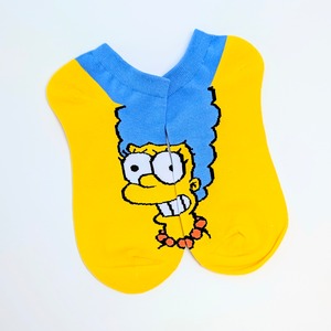 ✨️是非親子で♡✨️【 Ankle socks / アンクルソックス 】2Pペアセット『 The Simpsons / シンプソンズファミリー&マージ・シンプソン 』親子ペアソックス / レディース / キッズ / 靴下 / ショートソックス〚アメリカン雑貨 アメトイ〛