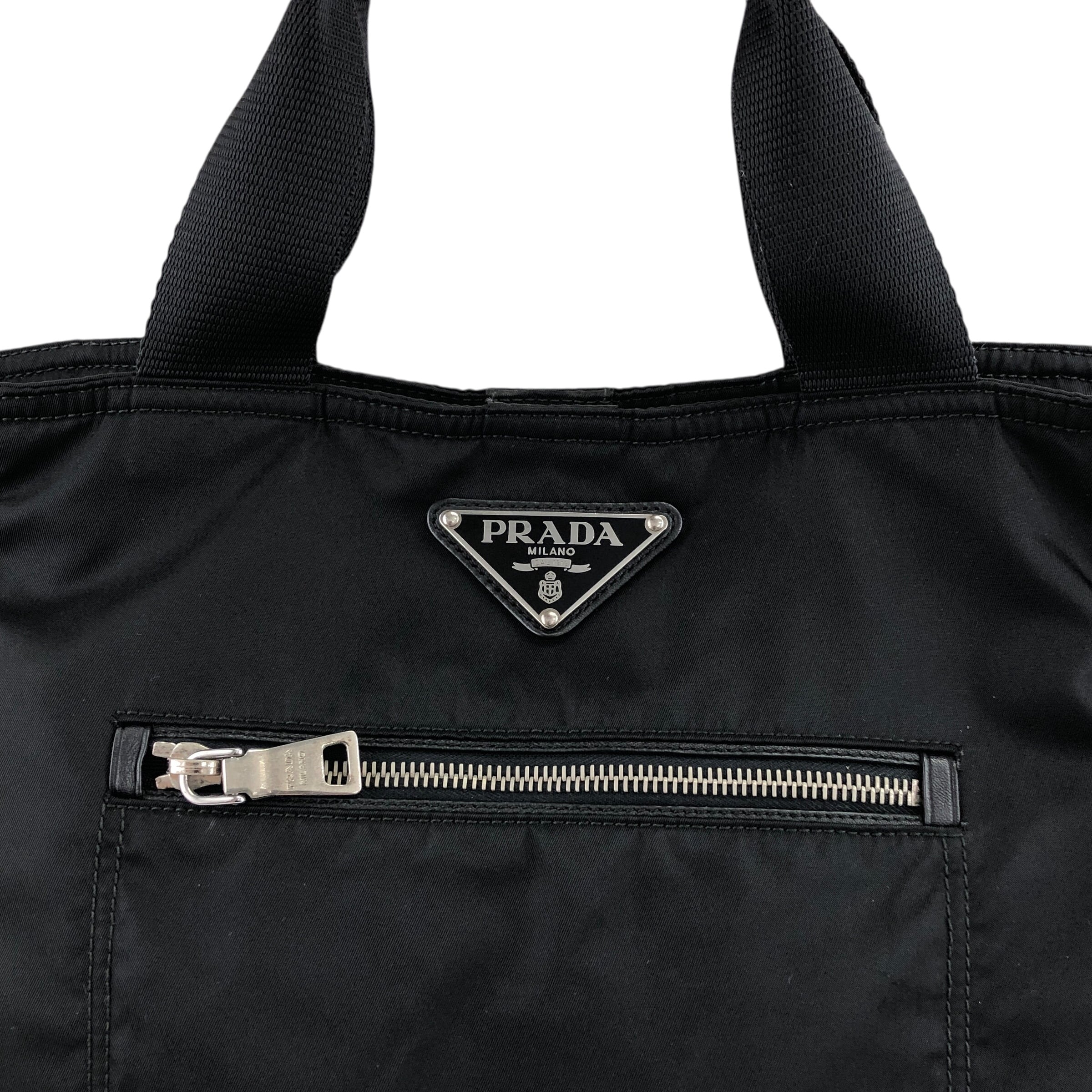 PRADA プラダ トートバッグ ブラック トライアングルロゴ ナイロン