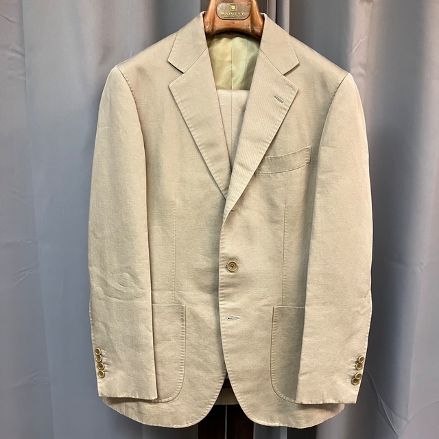 BEAMS F COTTON/FLAX SUIT 46