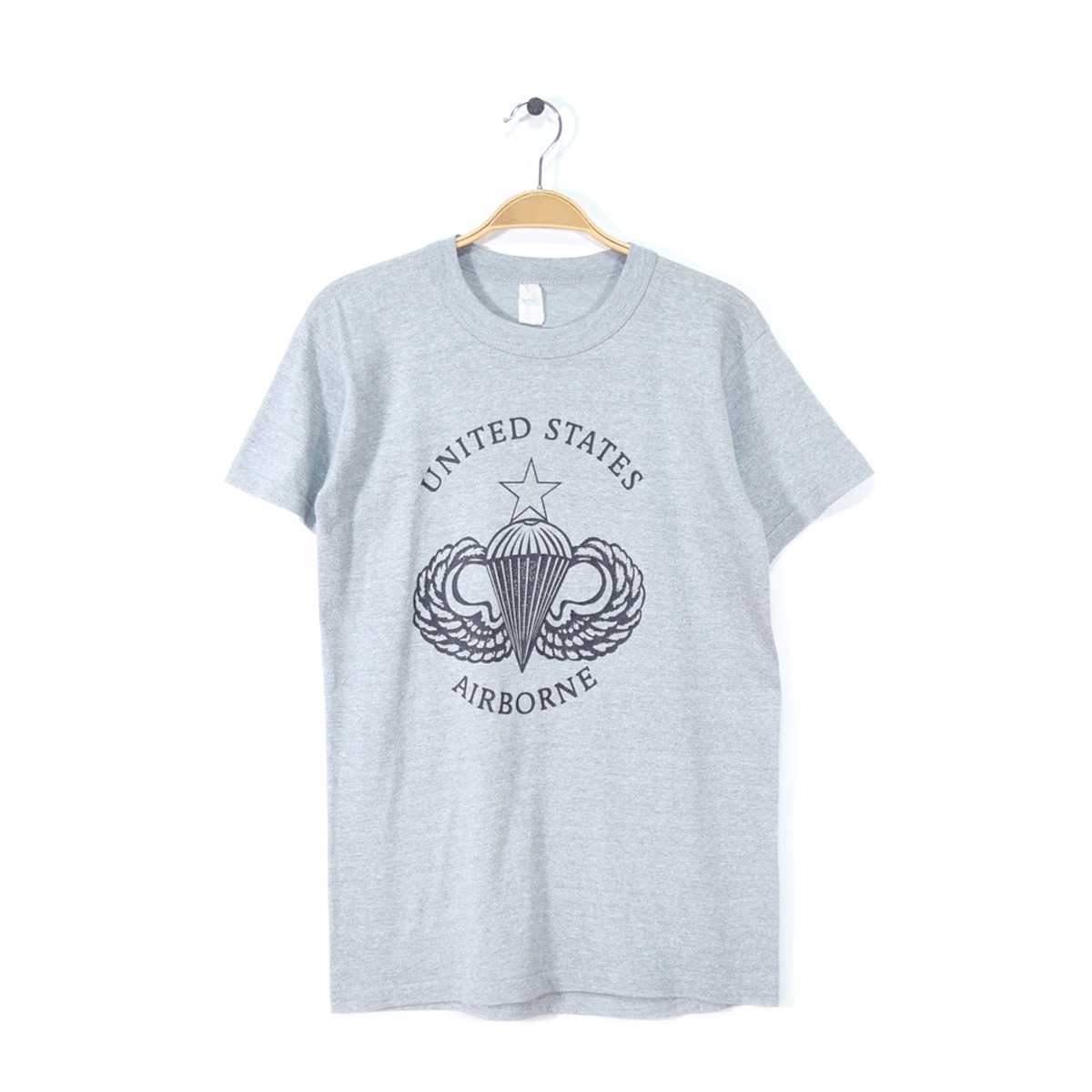 80s United States Army Airborne USA製 ヴィンテージTシャツ 霜降り 