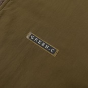 GREENCLUBS グリーンクラブ 裏フリース ジップアップ ナイロン ベスト サイズ 3 /カーキ×ブラウン