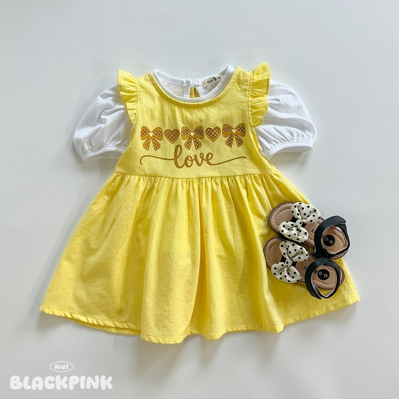 [BLACKPINK] Heart-shaped wings Dress / [블랙핑크] 하트츄날개원피스