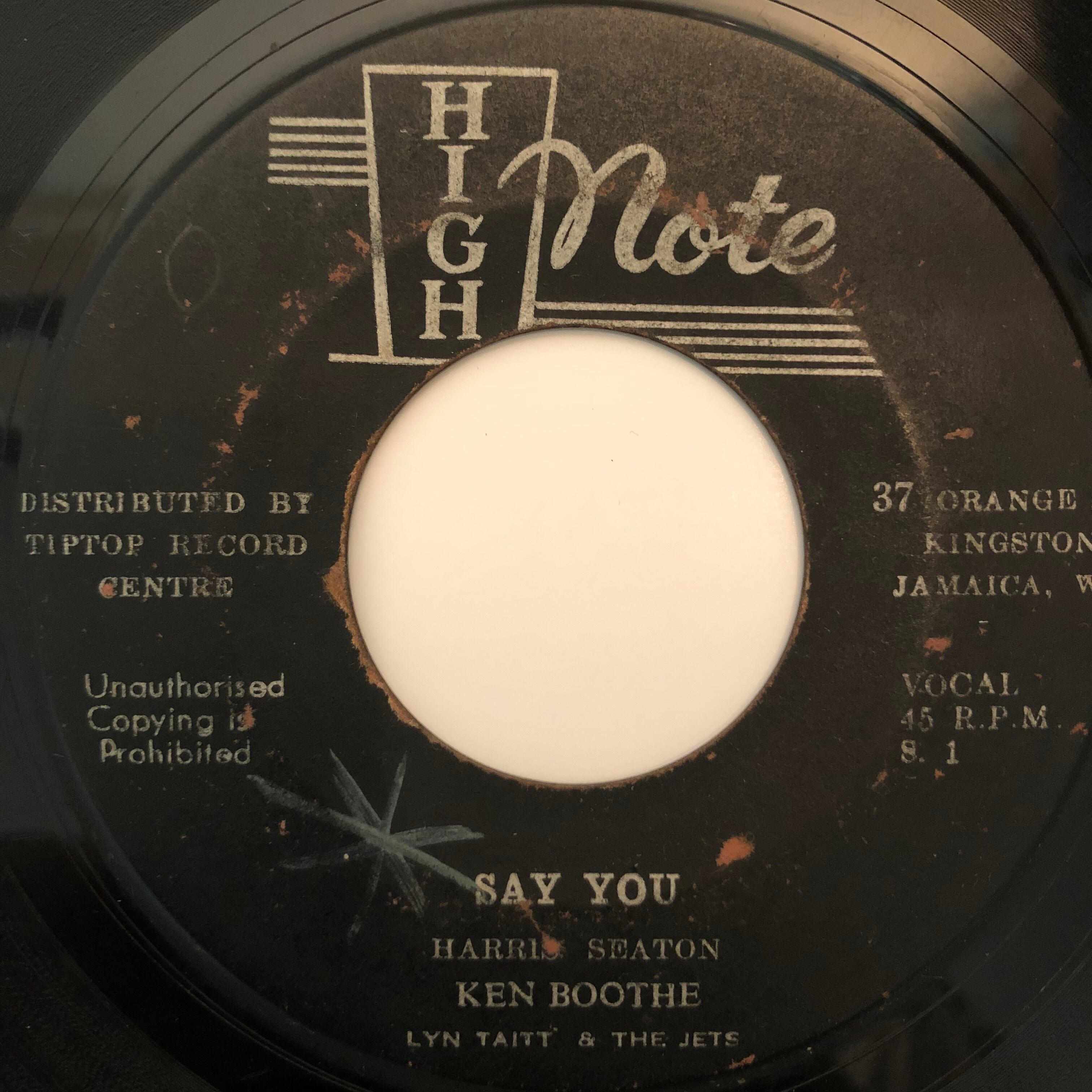 Ken Boothe, Lyn Taitt & The Jets - Say You【7-20287】
