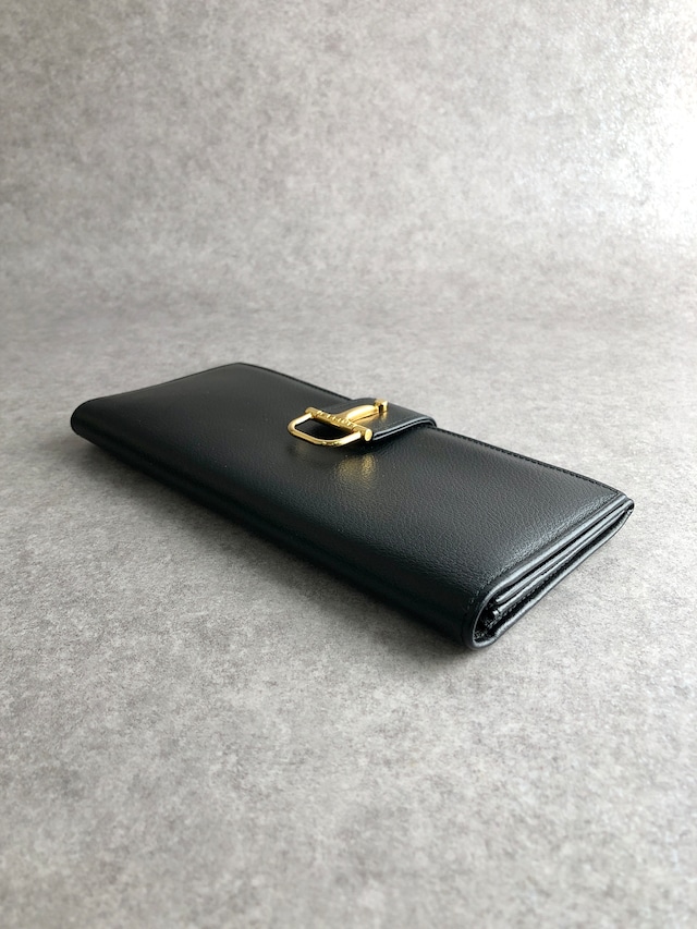 CELINE セリーヌ 長財布 ブラック ホースビット レザー vintage ヴィンテージ オールド t6vnxy