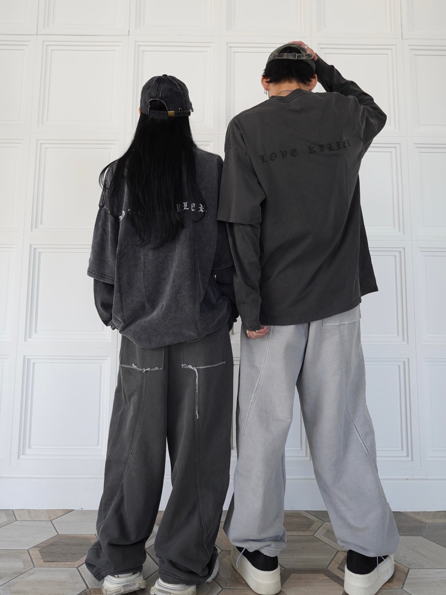 LOVE KILLER】Killer heart barbed wire layered Long T | OVERTURE