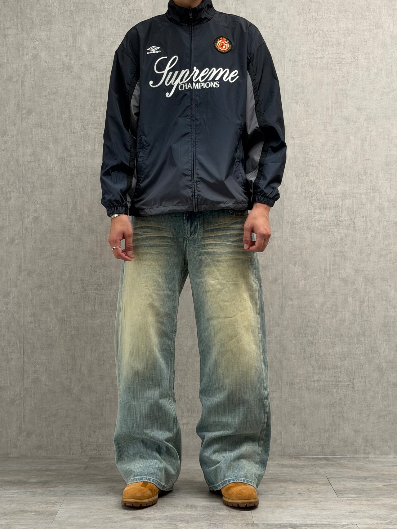 Yellow Blue Semi Wide Denim