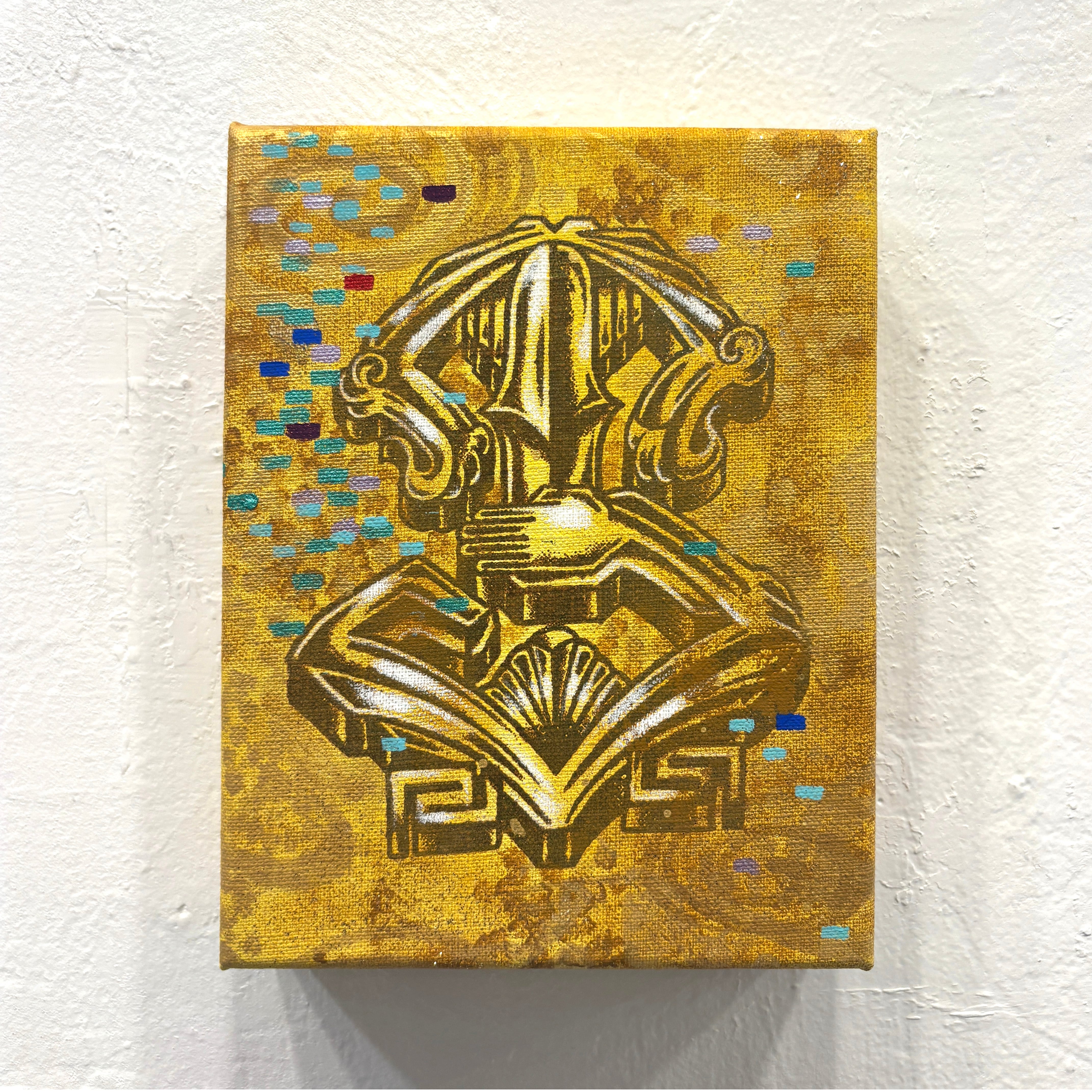 墨書掛軸 金色装飾 絵画作品 | cmkstore