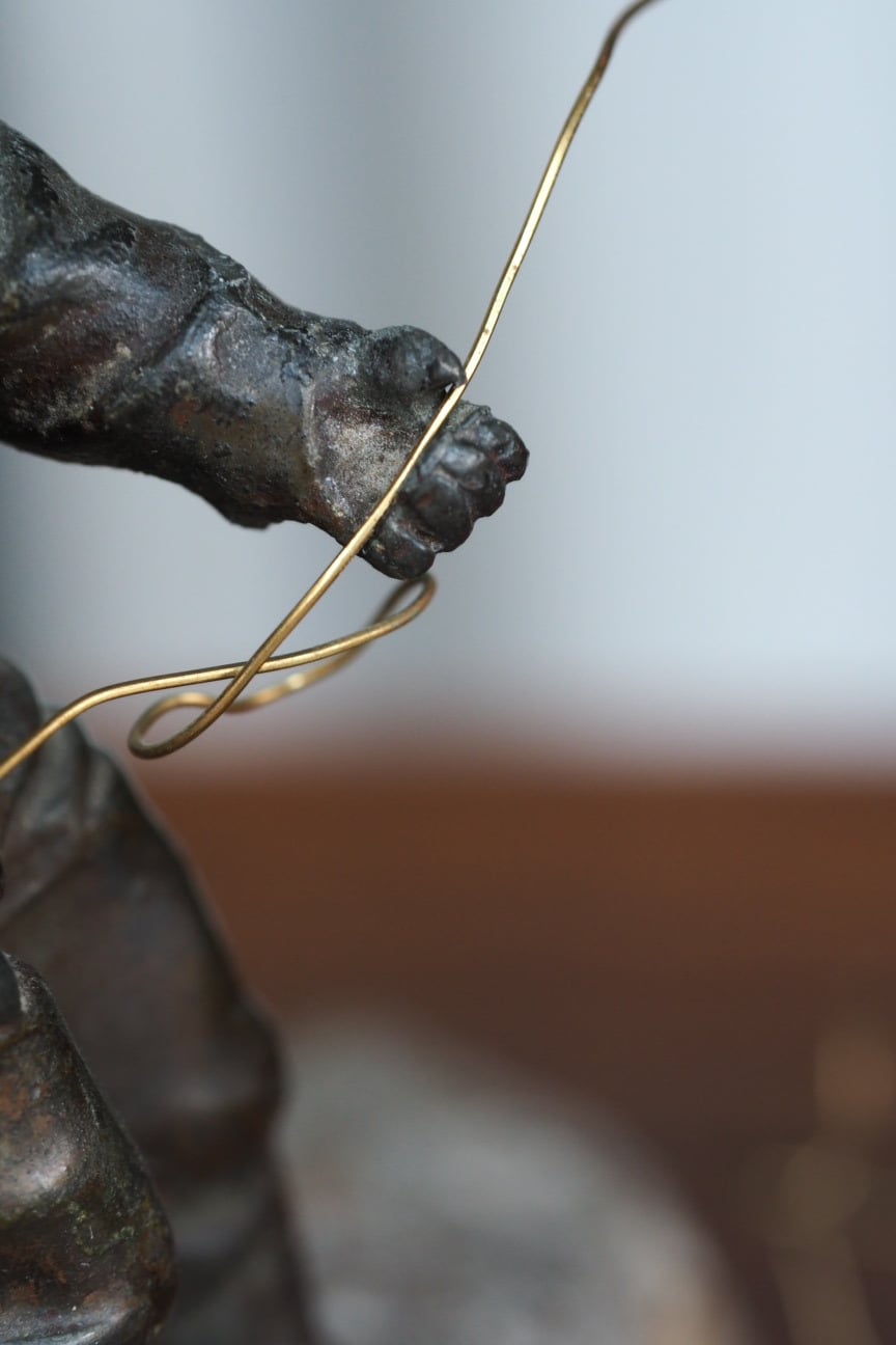 漁師ブロンズ像-antique fisherman figure | アンティーク
