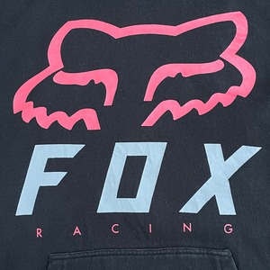 【FOX RACING】ロゴ プリント マウンテンバイク モトクロス　MX BMX MTB パーカー スウェット フーディー hoodie プルオーバー L us古着