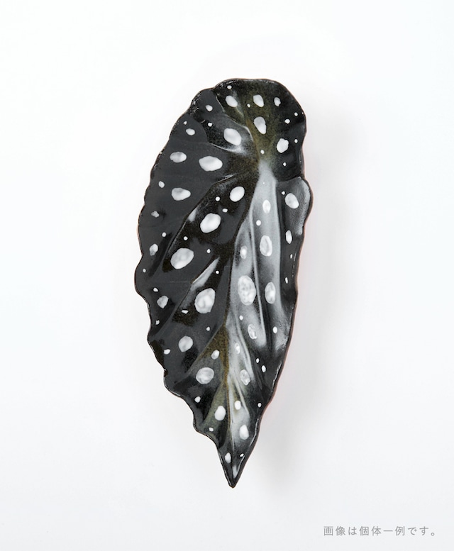 陶植皿/マクラータ小皿 〈 黒・緑 〉