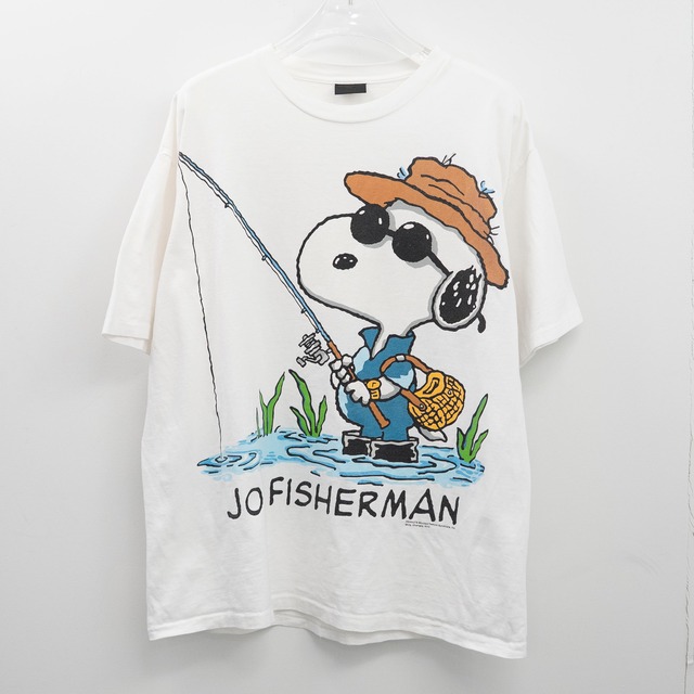 Joe Cool " Snoopy Fisherman Link Print " Changese XL 【A6-172】