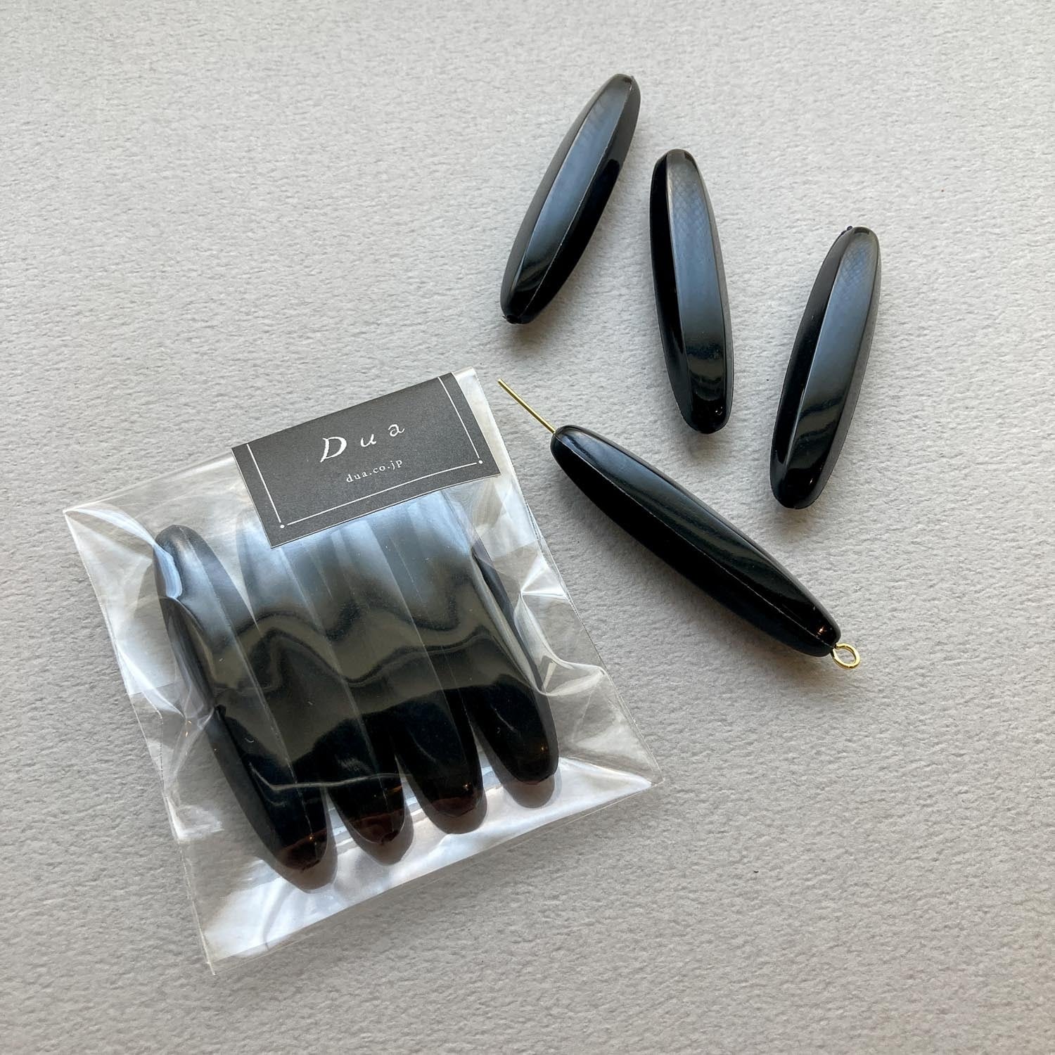 再入荷〉カラーマーブル細長ビーズパック（4p） | Dua-アクセサリー
