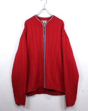 【Caka act2】70's “BERGLAND” Euro Vintage Zip Up Knit Jacket