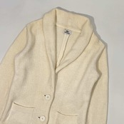 LACOSTE ラコステ ショールカラー ニット カーディガン ジャケット 42/アイボリー レディース