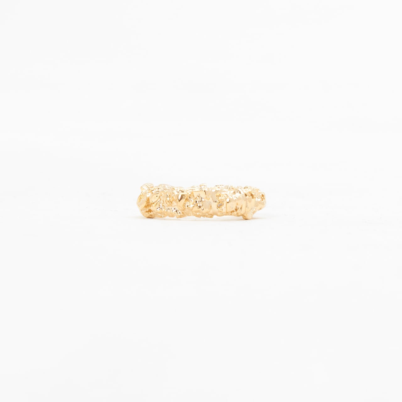 Gold Pebble Narrow Ring