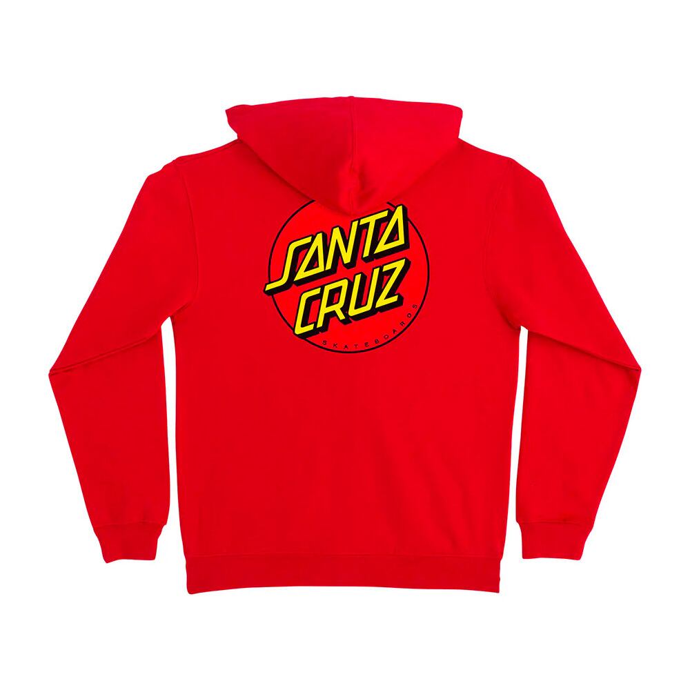 SANTA CRUZ YOUTH ZIP HOOD CLASSIC DOT 22SP ALP GRN BLACK RED