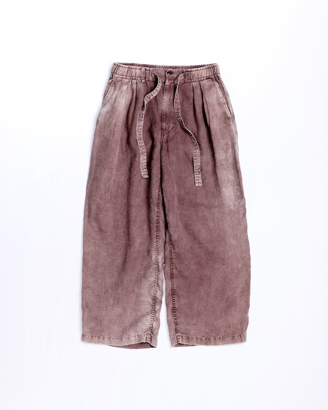 ANACHRONORM / FADED SULFUR DYED LINEN WIDE EASY PANTS