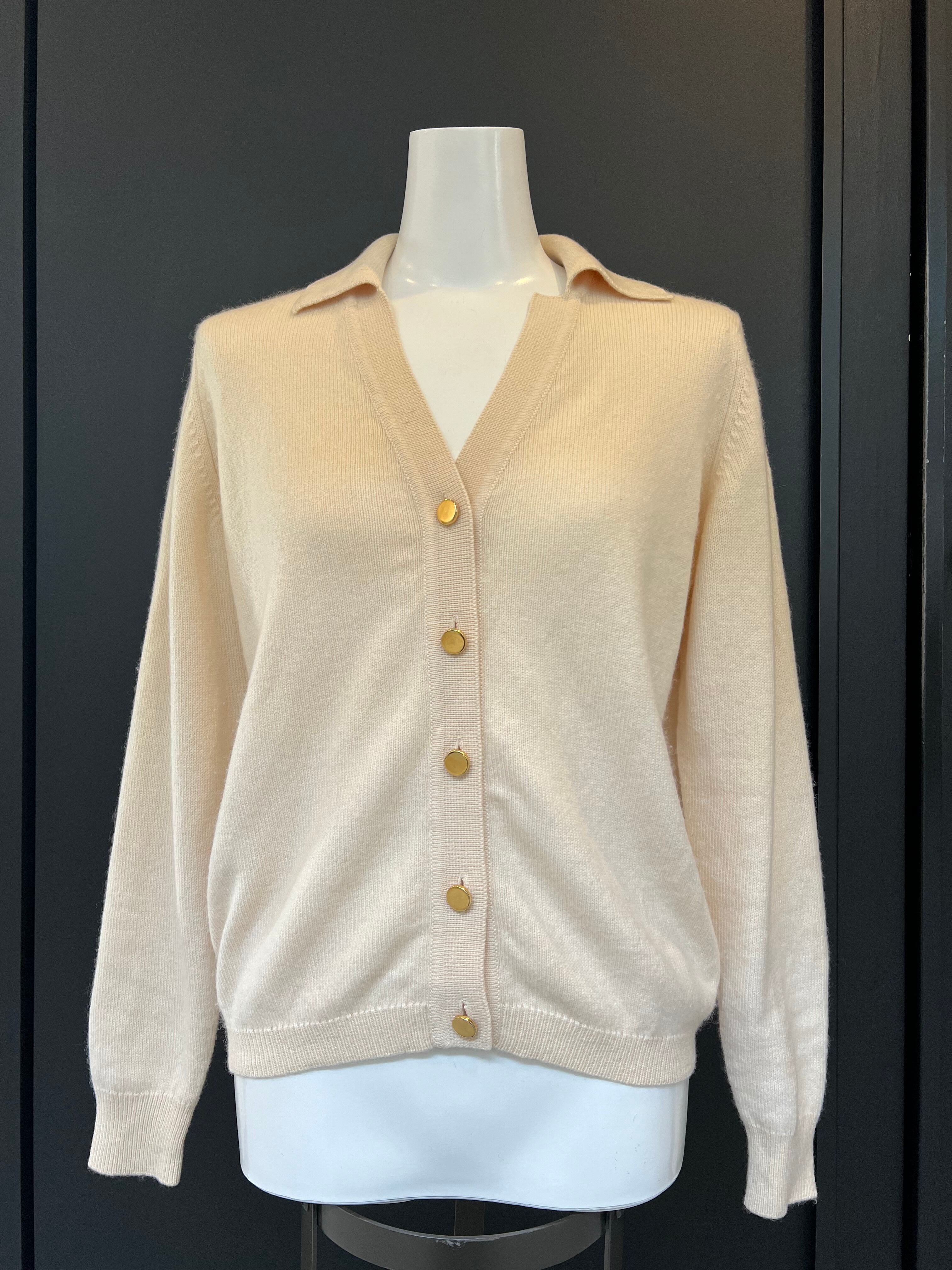 1970s Ballantyne CASHMERE KNIT CARDIGANCAAD12 カーボン