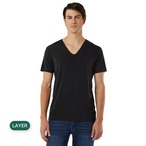 LAYER ZERO メンズ VネックTシャツ 3枚組