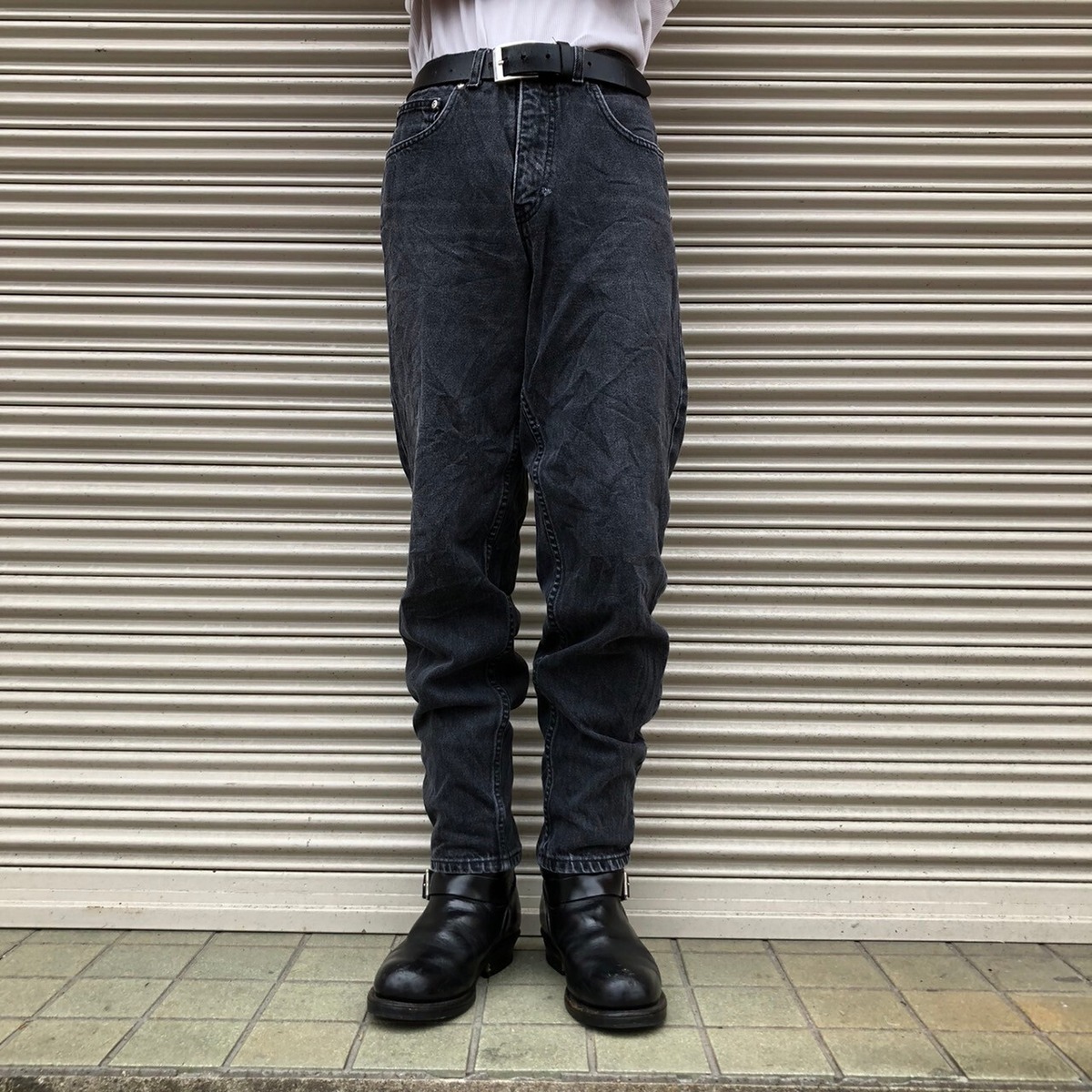 90s 725 originals ブラックデニムパンツ 00s 後染め ヴィンテージ 