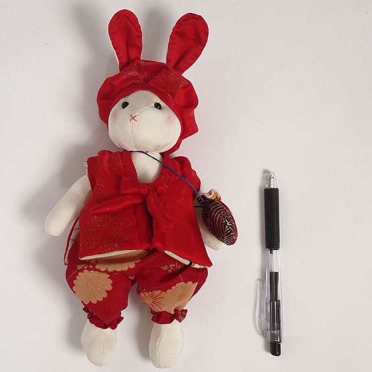 ハンドメイド 還暦うさぎ H00002 還暦 プレゼント うさぎ 着物地