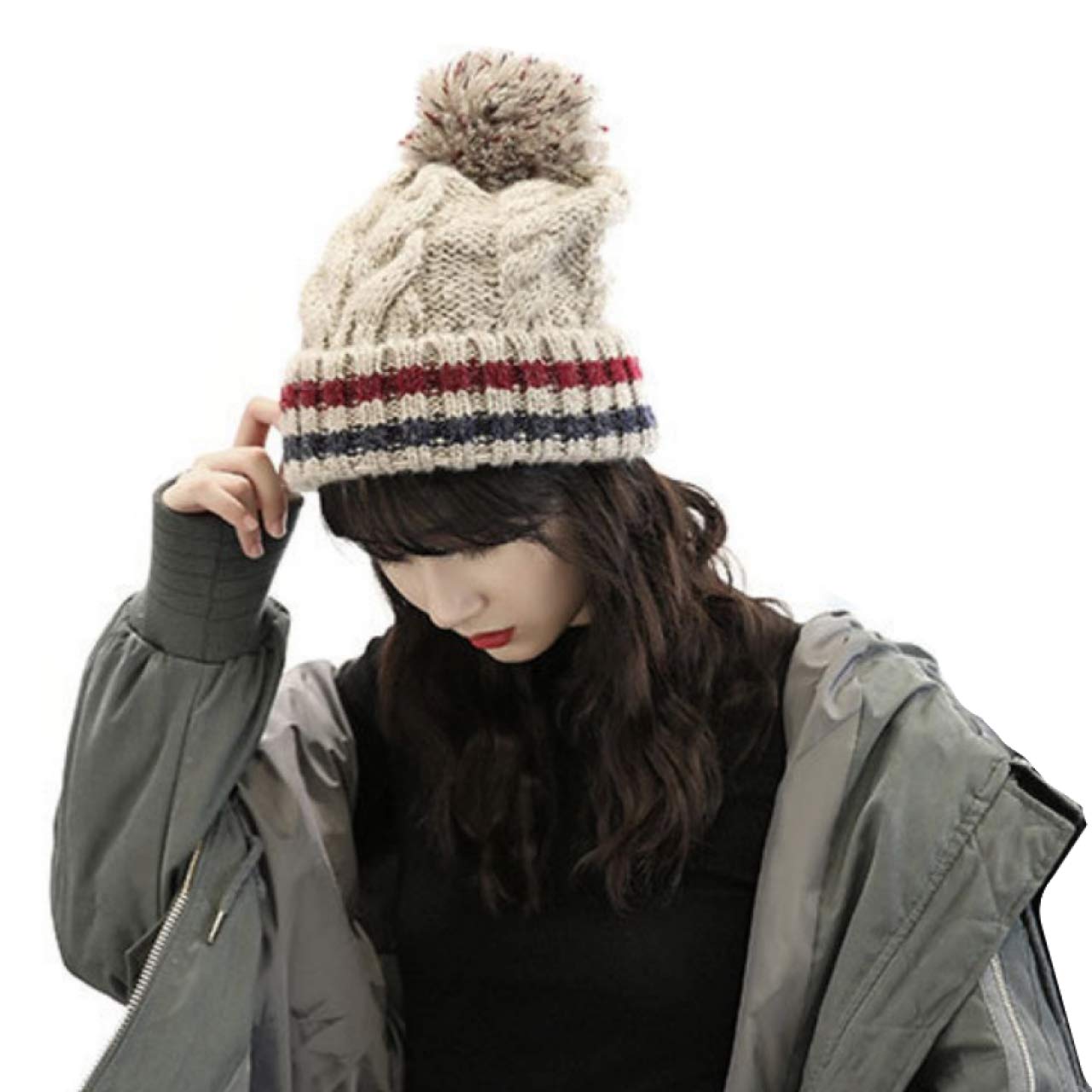 【在庫のみ】WHITE FANG(ホワイトファング) ニット帽 帽子 キャップ 秋冬 防寒 ボンボン スポーツ スノボ スキー レディース CA099