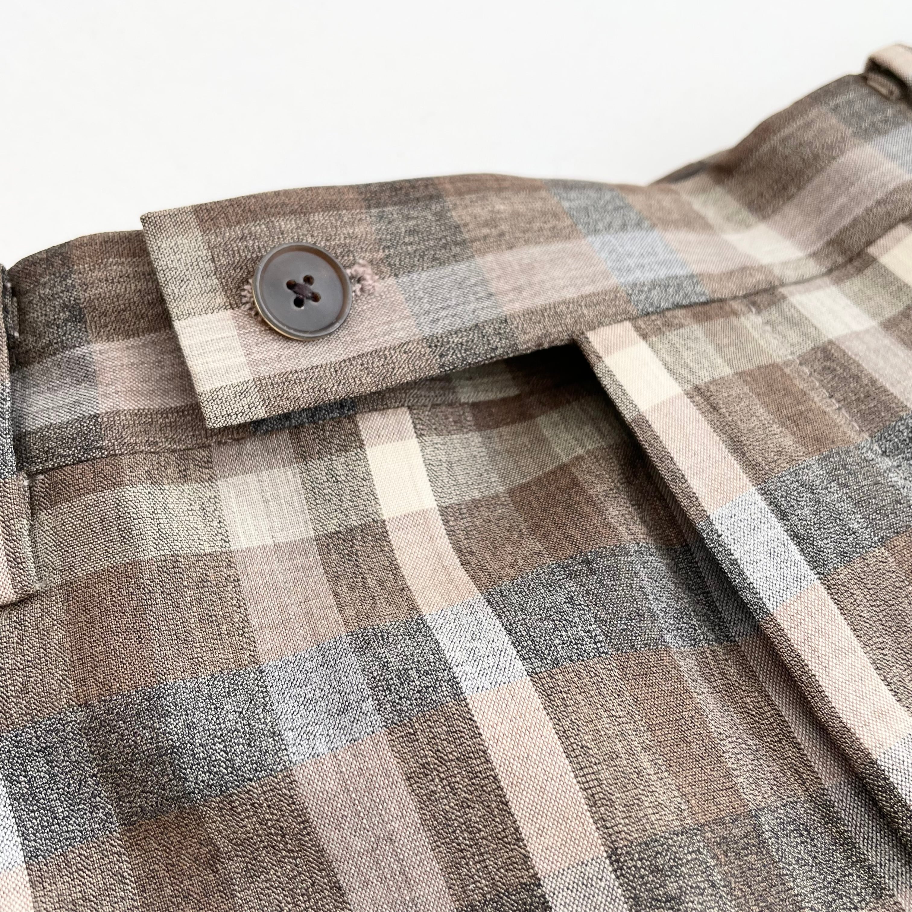 AURALEE(オーラリー)2026ss SUPER FINE TROPICAL WOOL CHECK TWO-TUCK