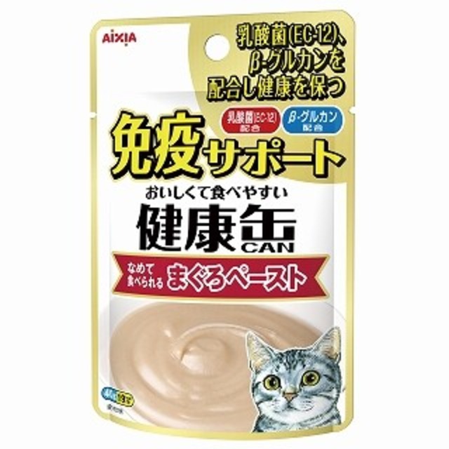[アイシア]健康缶パウチ　免疫サポート　まぐろペースト40g【キャットフード】