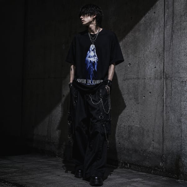 ◇『RUFFIN_ORIGINAL』PRAYERS FOR DEADMANSブラックショートスリーブTシャツ(ror_0012)