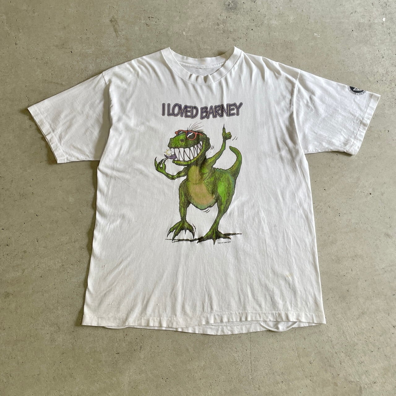 恐竜　プリント　タイダイ　tシャツ  ヴィンテージ　90s