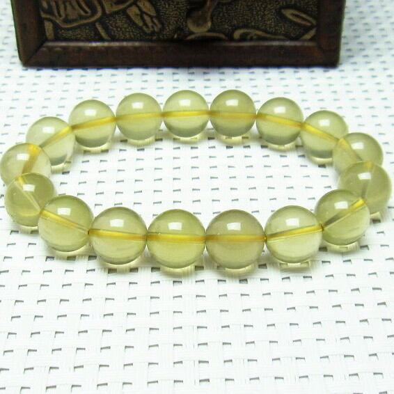 ミルキークォーツ イエロー ブレスレット 12mm [M便 1/10] 111-1724