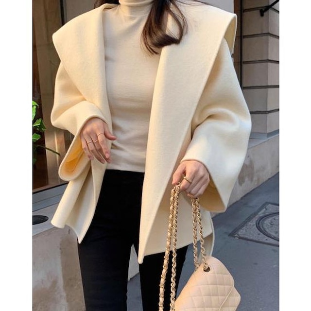 ウエストリボンエレガントショートコート　2color　N00441